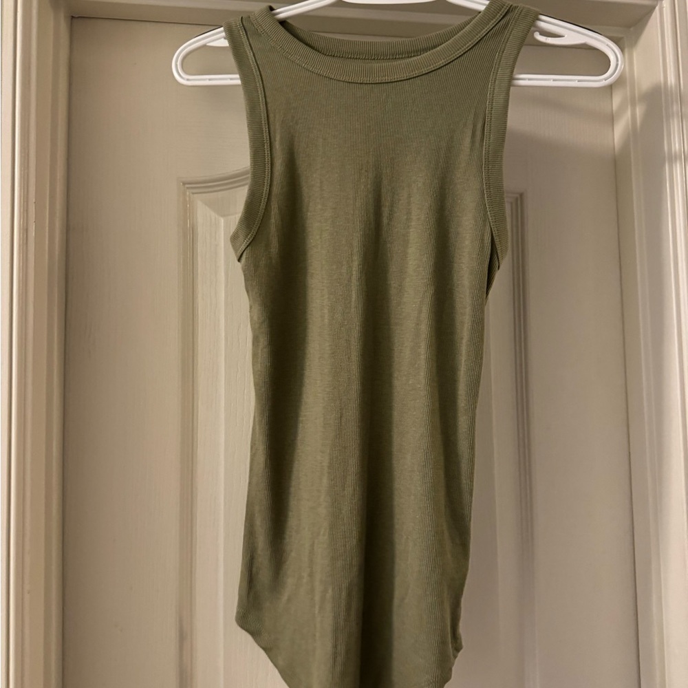 Olive Green Sleeveless Tank Top